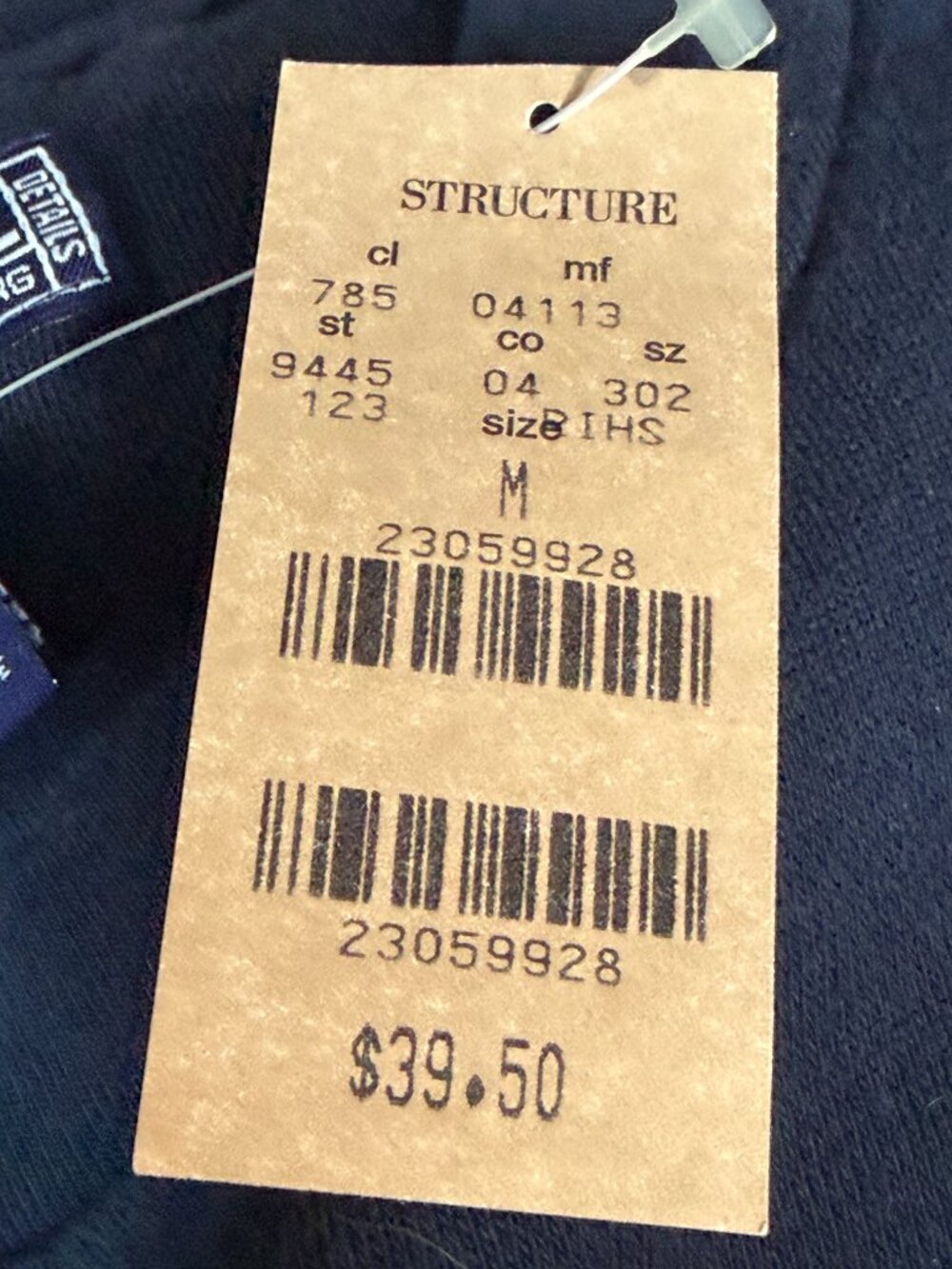NWT Vintage 90s Structure USA Logo Crewneck Sweatshirt Men’s M Black - Picture 4 of 5